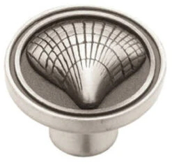 Liberty 1-3/8" SeaSide Cottage Cockle Shell Knob Brushed Satin Pewter