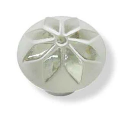 Liberty 1-3/8" Flower Design Glass Knob Clear