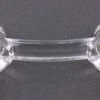 3" Octagon Glass Pull Clear With Chrome