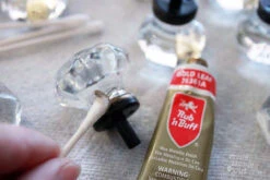 3" Octagon Glass Pull Clear With Oil Rubbed Bronze -D'Lawless Hardware Shop clear glass pull octagon w oil rubbed bronze 3 4 07125.1646847437