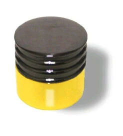 Amerock 1" Two Tone Knob Black Chrome And Solid Brass