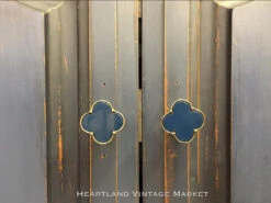 Liberty 1-1/3" Designer Clover Knob Navy Blue And Champagne Bronze -D'Lawless Hardware Shop clover knobs 1 67605.1657723594