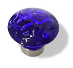 Liberty 1-1/2" Acrylic Scroll Knob Cobalt Blue