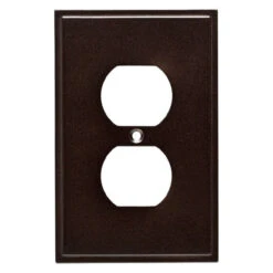 Liberty Single Duplex Wall Plate - Cocoa Bronze