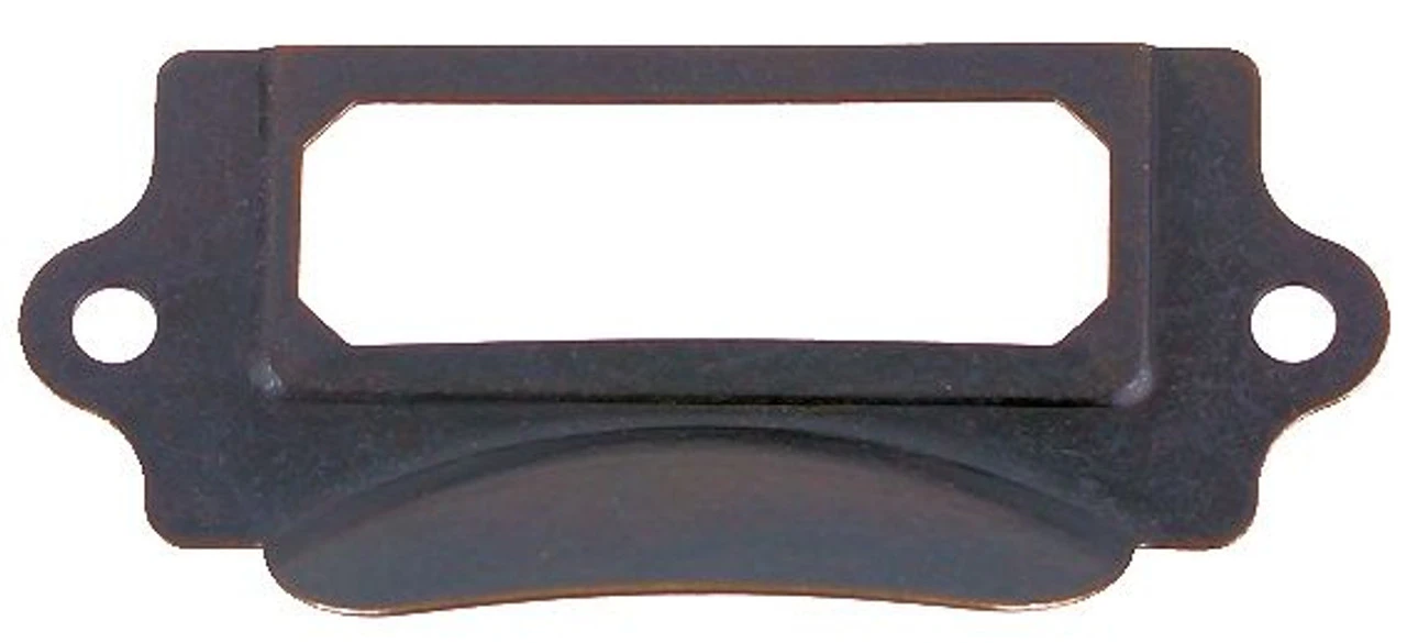 Antique Copper (Bronze) Cup Pull Label Holder - 3 1/4" (1299) 2 Antique Copper (Bronze) Cup Pull Label Holder - 3 1/4" (1299) - Image 2
