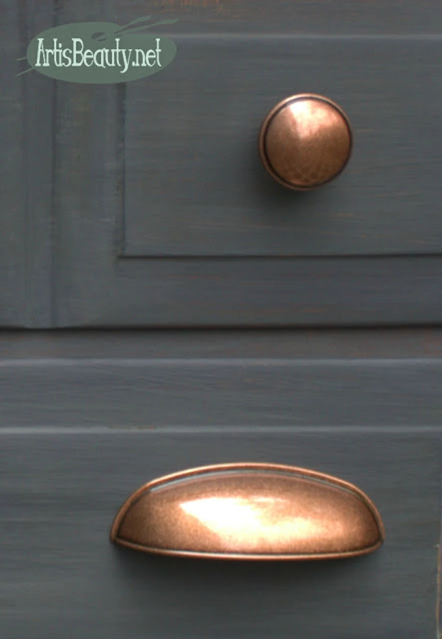Liberty 2-1/2" Or 3" Dual Mount Cup Pull Antique Copper 2 Liberty 2-1/2" Or 3" Dual Mount Cup Pull Antique Copper - Image 2