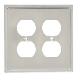 Liberty Country Fair Double Duplex Wall Plate - Satin Nickel (126478)