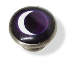 Liberty 1-5/8" Crescent Moon Ceramic Knob With Satin Nickel Base