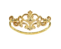 3" Crowned Open Lace Bail Pull Solid Brass