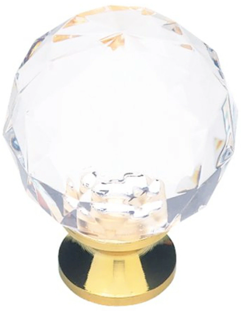 Liberty 1-3/16" Crystal Clear Acrylic Faceted Ball Knob 1 Liberty 1-3/16" Crystal Clear Acrylic Faceted Ball Knob