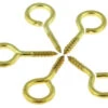 1-1/8" Solid Brass Screw Eyes - 5 Pack - B75401G-PL-U