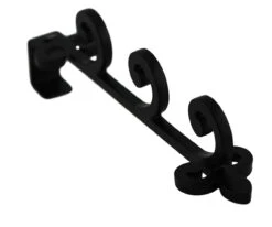 Curly Iron Over-door Hook- Black 10' Long - 3-Hooks LQ-11442 -D'Lawless Hardware Shop curly iron over door hook 11 74880.1660077231
