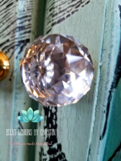 1-3/16" Cut Glass Knob Clear With 24k Gold Plated Base 16 1-3/16" Cut Glass Knob Clear With 24k Gold Plated Base -D'Lawless Hardware Shop cut crystal clear glass knob 1 36668.1642787473