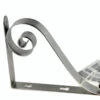 Decorative Shelf Bracket - 8" X 6" Satin Nickel Scroll LQ-B42006G-SN-L1