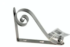 Decorative Shelf Bracket - 8" X 6" Satin Nickel Scroll LQ-B42006G-SN-L1