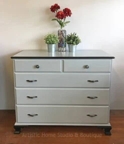 Liberty 3" Leaf & Vine Pull Brushed Satin Pewter & Black -D'Lawless Hardware Shop desk makeover with pewter knobs 1 16421.1646337660