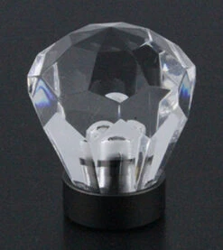 1-1/8" Diamond Acrylic Knob With Oil Rubbed Bronze Base