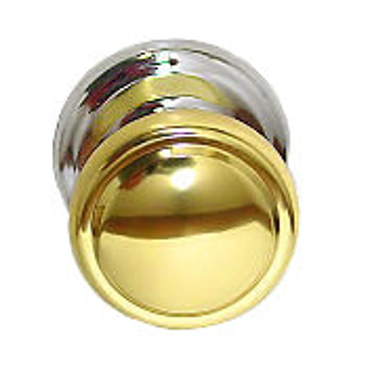 1-3/8" Diplomat Knob Brass With Chrome Backplate 1 1-3/8" Diplomat Knob Brass With Chrome Backplate