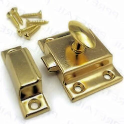 Door Catch 1-7/8" (Twist) Brass Plated With Screws C21-C43001BP