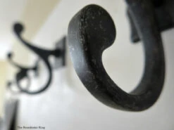 Brainerd Double Scroll Hook, Tumbled Dark Gunmetal LQ-111444 -D'Lawless Hardware Shop double hooks 1 19959.1660077177