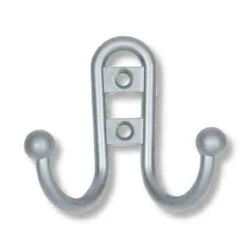 Liberty Double Robe Hook With Ball Ends Aluminum Finish LQ-B46115-AL-C