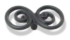Liberty 2-1/2" Double Swirl Design Knob Black