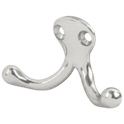 Double Wardrobe Hook - Aluminum - Ives