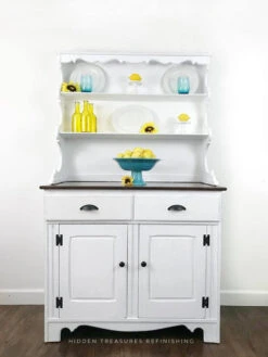 2-1/2" Country Store Cup Pull Matte Black -D'Lawless Hardware Shop dresser makeover 4 58780.1658242047