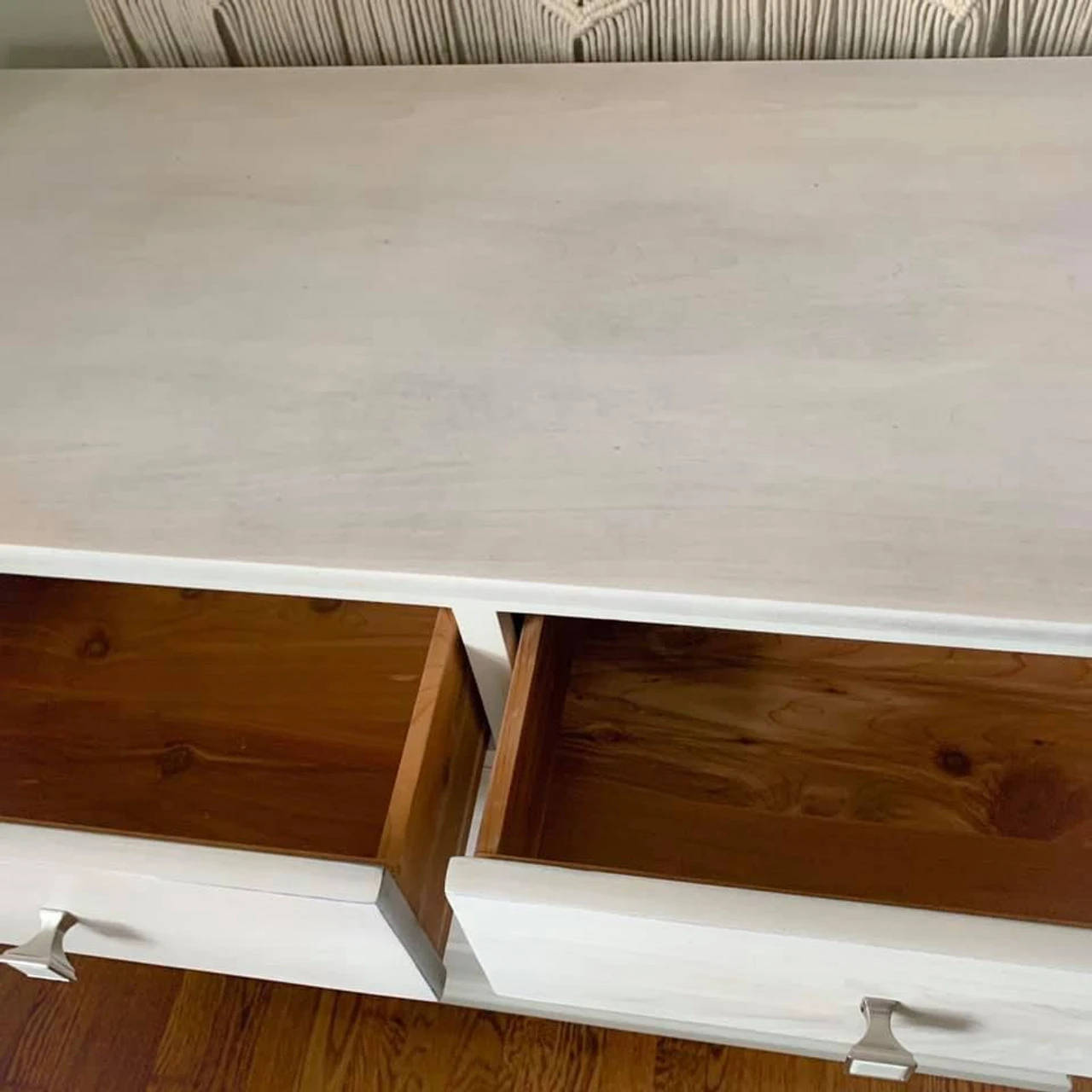 1-1/4" Square Vista Knob Satin Nickel With White Ceramic Insert 4 1-1/4" Square Vista Knob Satin Nickel With White Ceramic Insert - Image 4