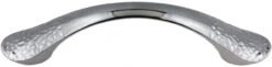 3" Or 3-3/4" Dual Mount Hammered Sweepy Pull Polished Chrome