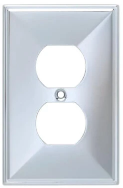 Franklin Brass - Beverly Single Duplex Outlet Wall Plate - Polished Chrome - 135875