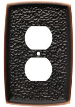 Liberty Duplex Wall Plate - Hammered Bronze W/ Highlights (144035)