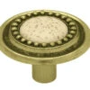 1-1/4" Sundial Knob Oatmeal Ceramic & Antique English