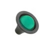 Liberty 1-1/4" Glass Knob Emerald And Black
