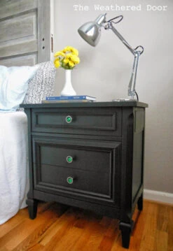 Liberty 1-1/4" Glass Knob Emerald & Brushed Satin Pewter -D'Lawless Hardware Shop emerald glass brushed satin pewter knob 1 1 4 4 74319.1657741340