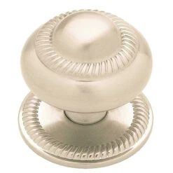 Liberty 1-3/8" Empire Knob With Backplate Brushed Satin Silver