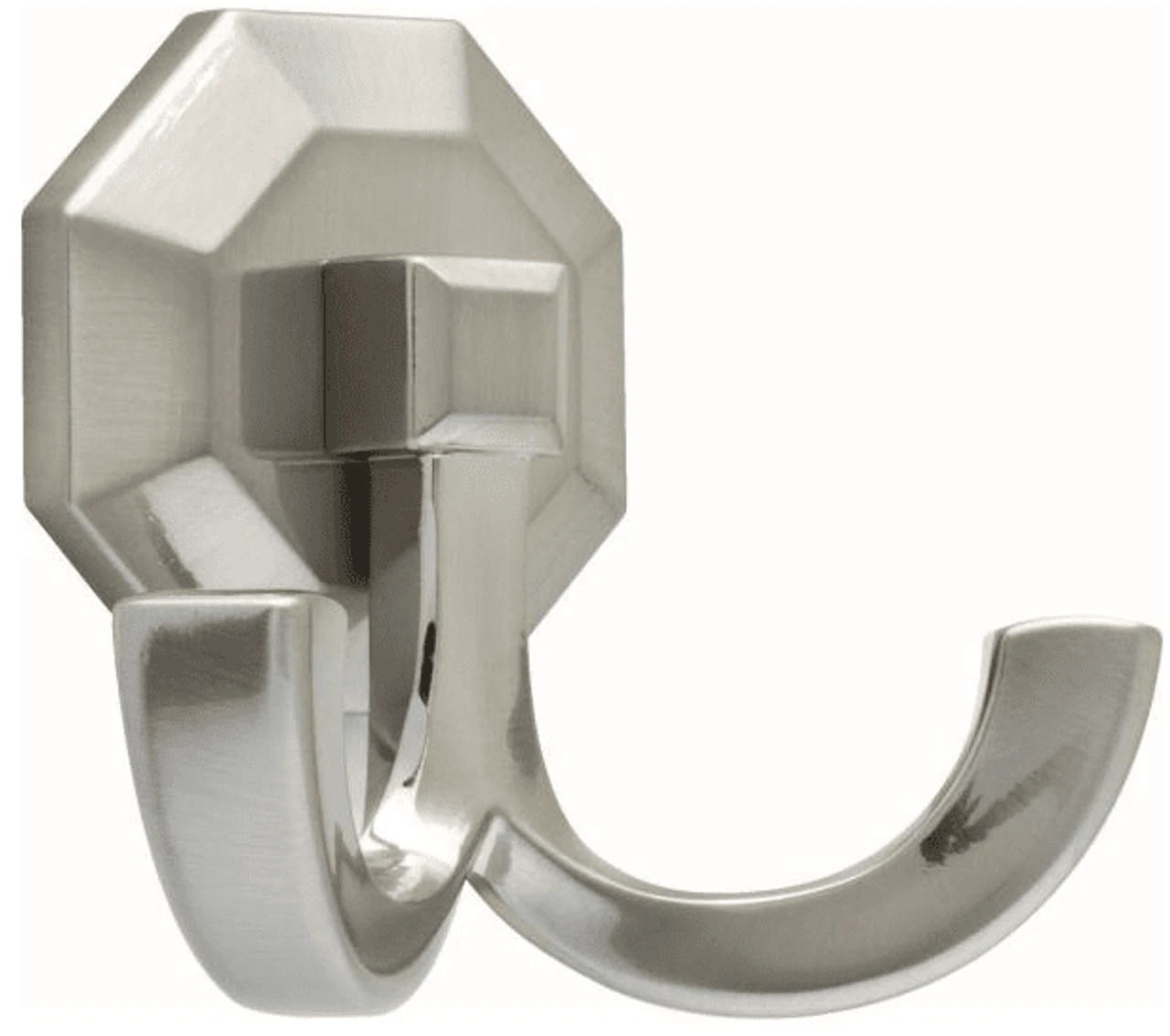 Liberty Faceted Double Wall Hook In Satin Nickel - 3 5/8" 1 Liberty Faceted Double Wall Hook In Satin Nickel - 3 5/8"