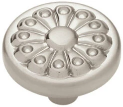 Liberty 1-1/4" Fan Design Knob Sterling Nickel