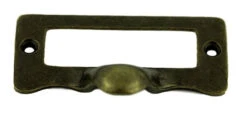 File Label Holder W/ Finger Pull - Antique Brass - 2 1/4" X 1 3/8" -D'Lawless Hardware Shop file label holder with finger pull antique 1 60641.1660582651