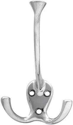 Liberty Flared Tri Hook In Chrome - 4 5/16"