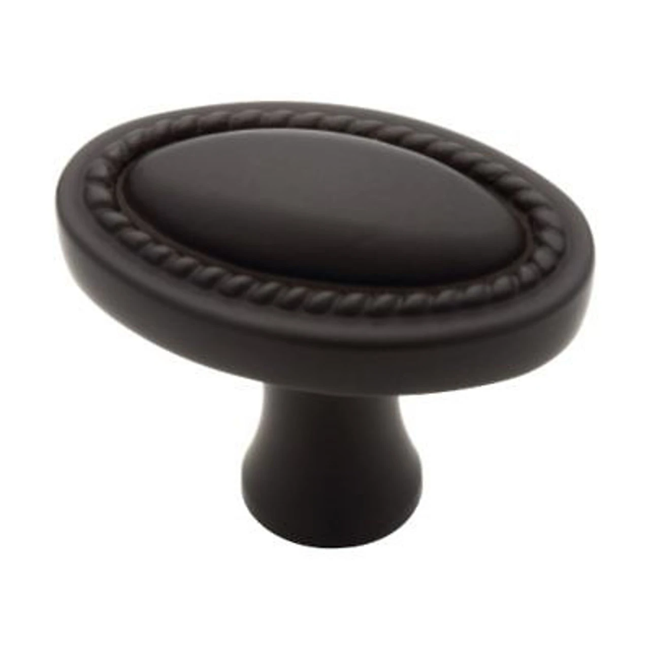 Liberty 1 1/4" Oval Rope Edge Knob Black 1 Liberty 1 1/4" Oval Rope Edge Knob Black