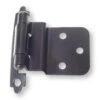 Liberty Flat Black 3/8" Inset/Offset Self Closing Hinge Pair L-H0104AC-FB-O