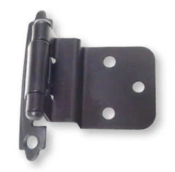 Liberty Flat Black 3/8" Inset/Offset Self Closing Hinge Pair L-H0104AC-FB-O