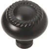 Liberty 1-1/4" Rope Edge Knob Flat Black