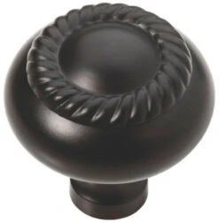 Liberty 1-1/4" Rope Edge Knob Flat Black
