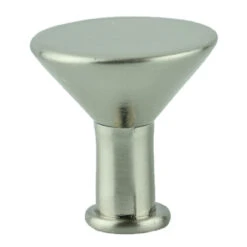 Flat Top 13/16" Brushed Nickel Mounting Base For Knob And Pull Making
