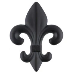 2-1/2" Fleur-de-Lis Knob Matte Black