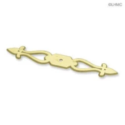Liberty 6" Fleur De Lis Knob Backplate Polished Brass
