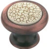 Liberty 1-1/2" Francesca Knob Satin Bronzed Copper With Crackle Ivory