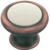 Liberty 1-3/16" Francesca Knob Satin Bronzed Copper And Ivory